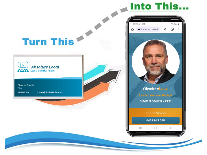 Turn this paper card into this Digital Card